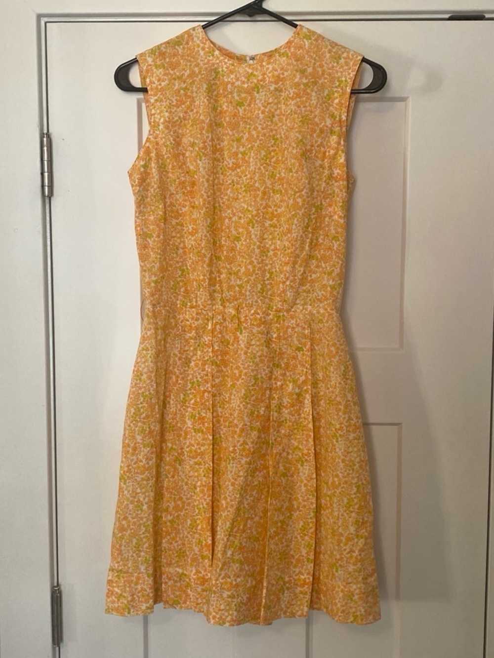 villager Yellow Floral Sleeveless A-Line Dress